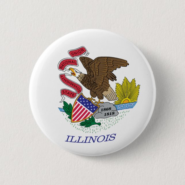 Illinois Flag Button (Front)