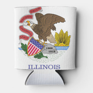 Illinois Flag Can Cooler