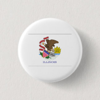 Illinois FLAG International 3 Cm Round Badge