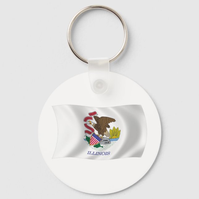 Illinois Flag Keychain (Front)