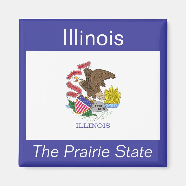 Illinois Flag Magnet (Front)