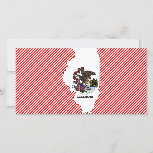 Illinois Flag Map (Front)
