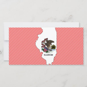 Illinois Flag Map