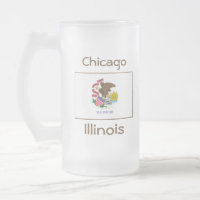 Illinois Flag Map City Mug