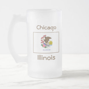 Illinois Flag Map City Mug