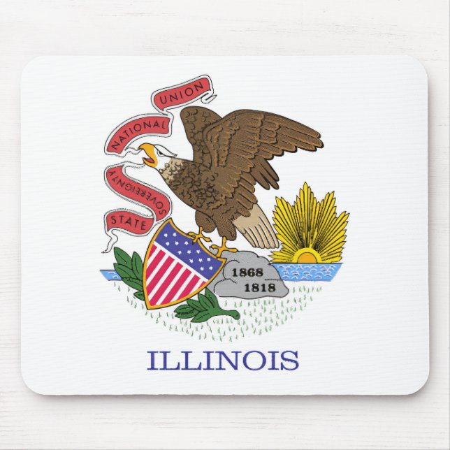 Illinois Flag Mouse Mat (Front)