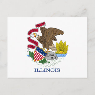 Illinois Flag Postcard