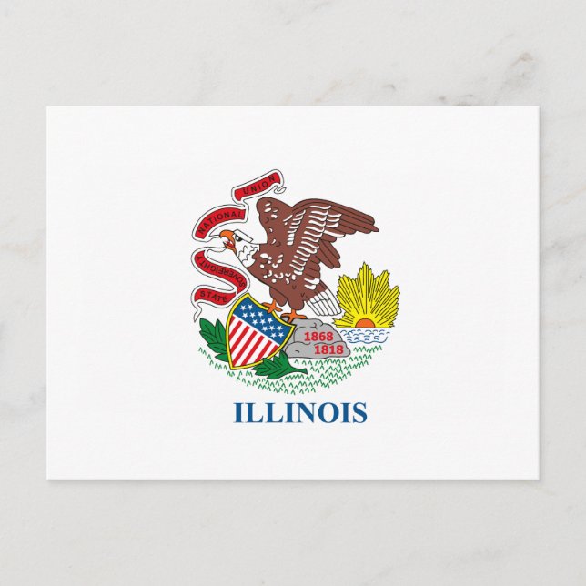Illinois Flag Postcard (Front)