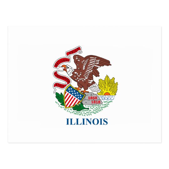 Illinois Flag Postcard