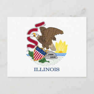 Illinois Flag Postcard