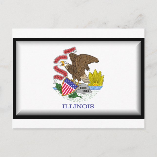 Illinois Flag Postcard (Front)