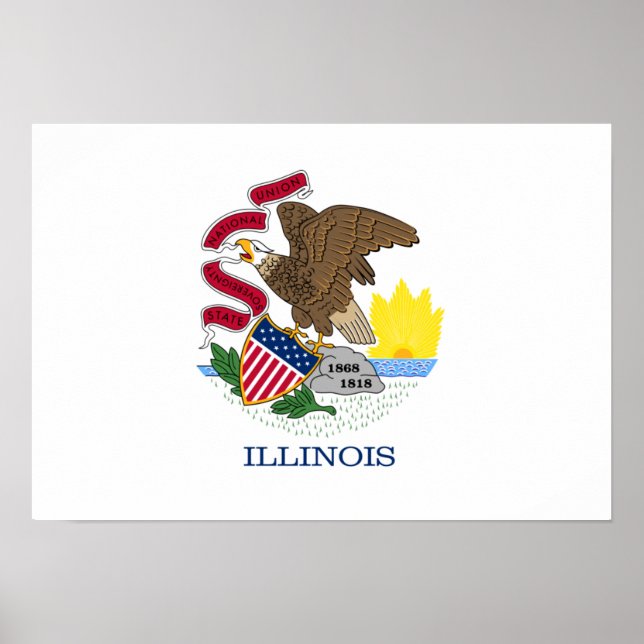 Illinois Flag Poster (Front)
