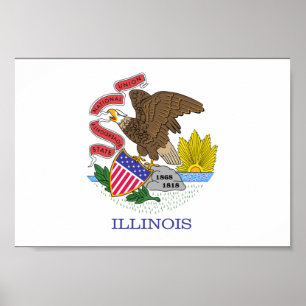 Illinois Flag Poster