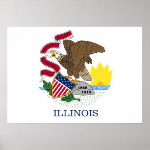 Illinois flag poster