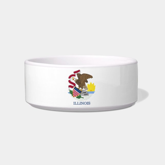 Illinois flag-seal bowl (Front)