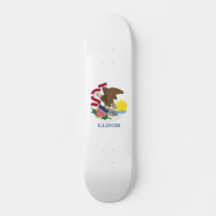 Illinois flag skateboard