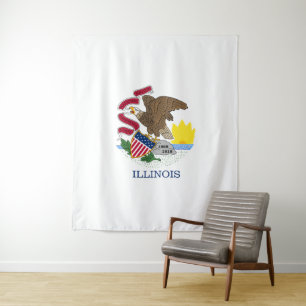 Illinois flag tapestry