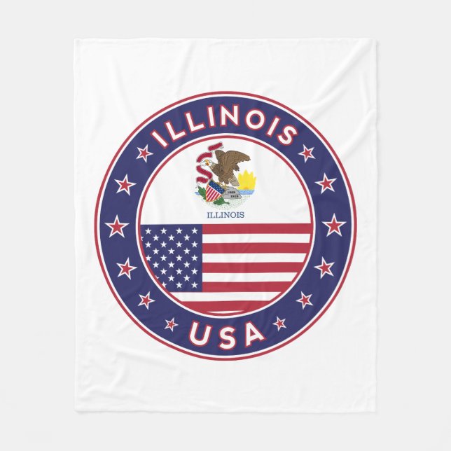 Illinois Fleece Blanket (Front)