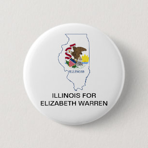 ILLINOIS for ELIZABETH WARREN 2020 Button