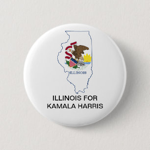 ILLINOIS for Kamala Harris 2024 Button