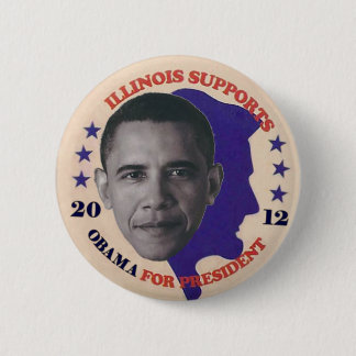 Illinois for Obama 2012 6 Cm Round Badge
