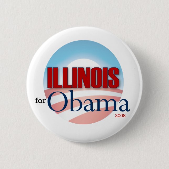 Illinois for Obama 6 Cm Round Badge (Front)