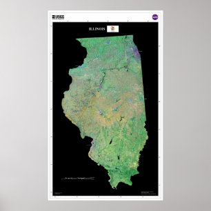 Illinois From Space Poster