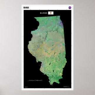 Illinois From Space Poster