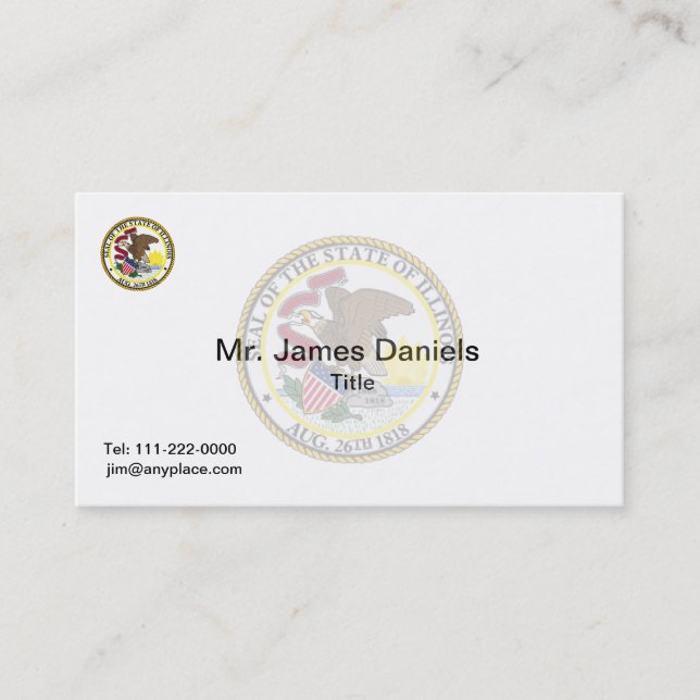 Illinois Great Seal Business Card (Front)