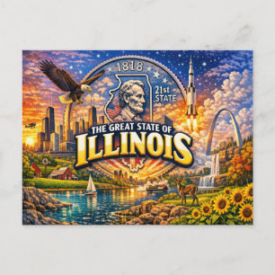 Illinois Greetings Postcard