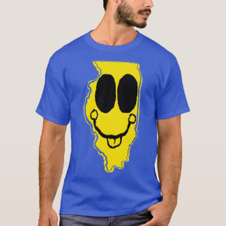Illinois Happy Face with tongue sticking out T-Shirt