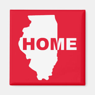 Illinois Home Away From Home Fridge Magnet