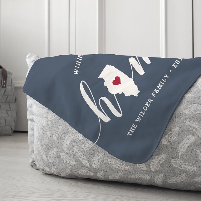 Illinois Home State Personalised Sherpa Blanket (Creator Uploaded)