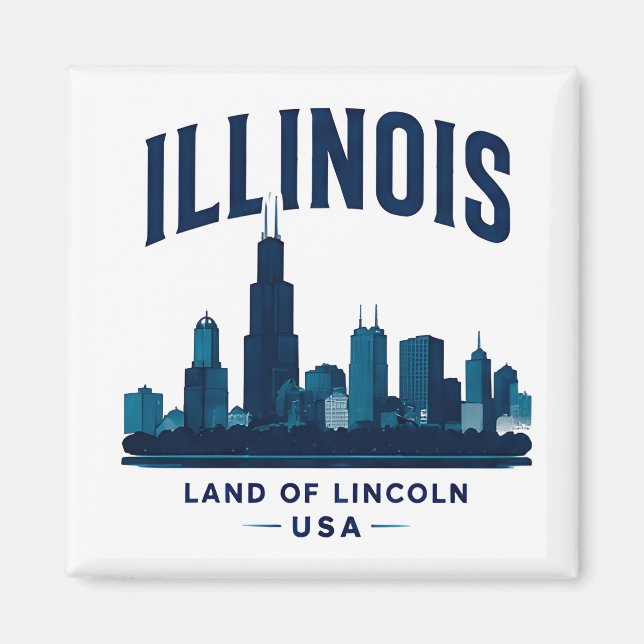Illinois Iconic Landmarks Magnet (Front)