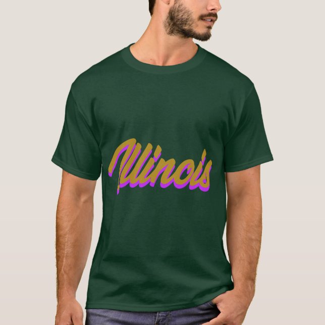 Illinois IL American State Pride Love 1 T-Shirt (Front)