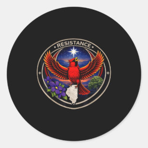 Illinois il rebel bird alliance resistance kings classic round sticker