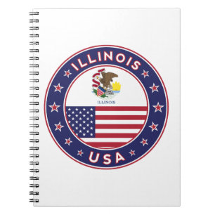 Illinois, Illinois t-shirt, Illinois sticker, Notebook