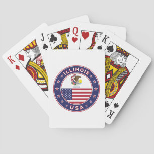Illinois, Illinois t-shirt, Illinois sticker, Playing Cards