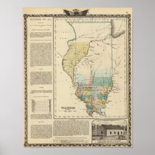 Illinois in 1822 poster