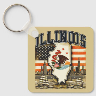 Illinois Key Ring