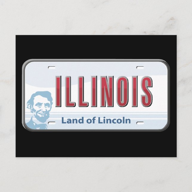 Illinois Land of Lincoln Postcard (Front)