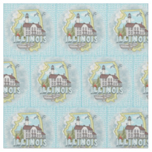 Illinois Lighthouse Fabric