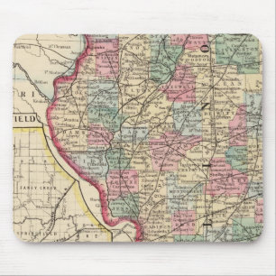 Illinois Map by Mitchell Mouse Mat