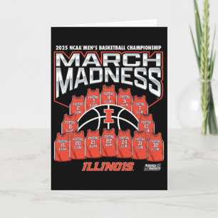 Illinois March Madness 2025 Men's Sketll Nil  Card