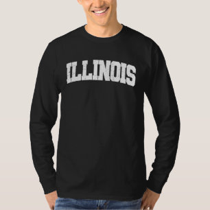 Illinois Men Women Kids Retro Vintage Pride Illino T-Shirt