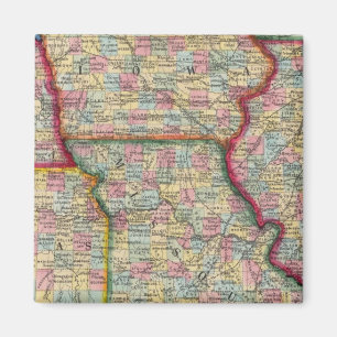 Illinois, Missouri, Iowa, Nebraska And Kansas Magnet