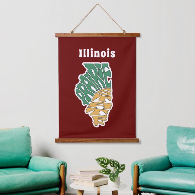 Illinois Nickname Word Art   Hanging Tapestry (Living Room)