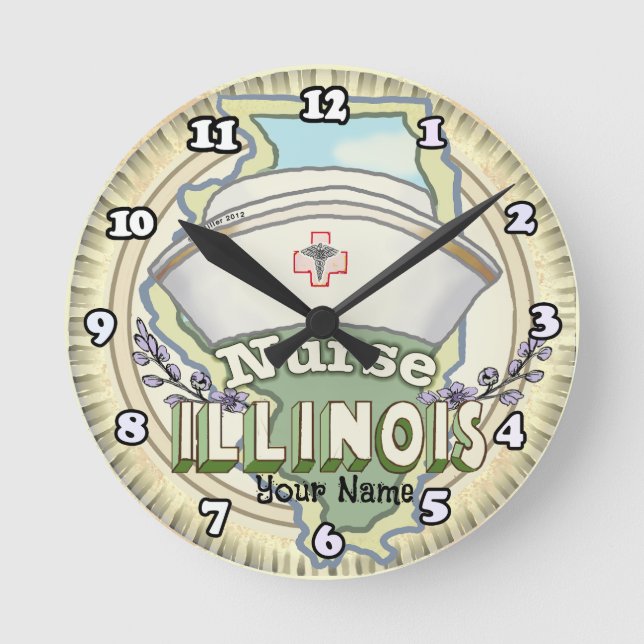 Illinois Nurse Round Clock (Front)