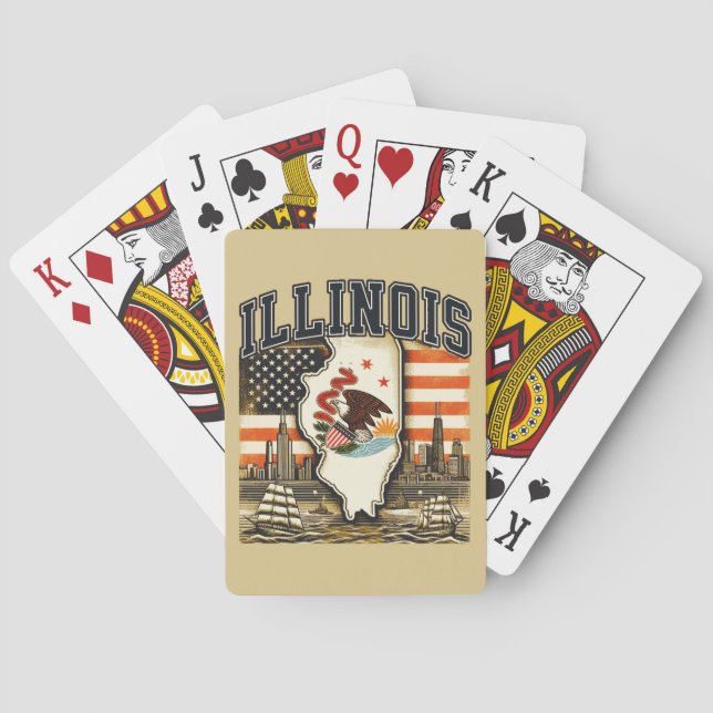 Illinois Playing Cards (Back)
