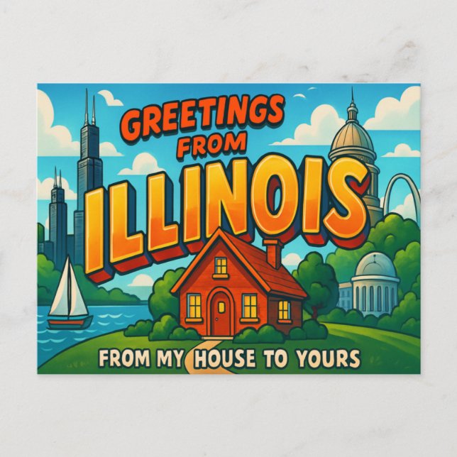 ILLINOIS Postcard (Front)